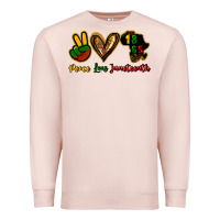 Pale Pink Peace love Juneteenth Premium Sweatshirt - HowdyJamesFarm