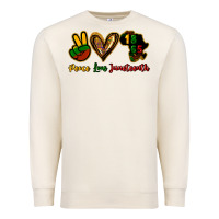 Sandshell Peace love Juneteenth Premium Sweatshirt - HowdyJamesFarm