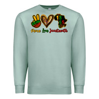 Seafoam Peace love Juneteenth Premium Sweatshirt - HowdyJamesFarm