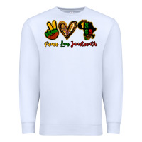 White Peace love Juneteenth Premium Sweatshirt - HowdyJamesFarm