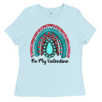 Baby Blue be my valentine gemstone rainbow Ladies Tee - JahusDesignShop