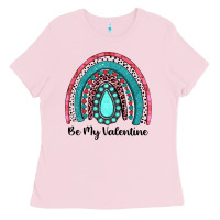 Bubblegum Pink be my valentine gemstone rainbow Ladies Tee - JahusDesignShop