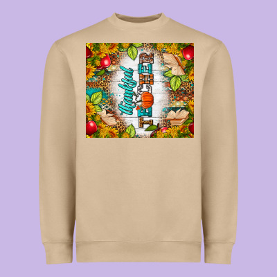 Thankful Teacher Fall Tumbler Heavyweight Sweatshirt Designed By Bundleandbundleshop