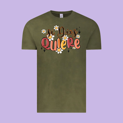 Si Dios Quiere Vintage Tee Designed By Maliassmallbusiness