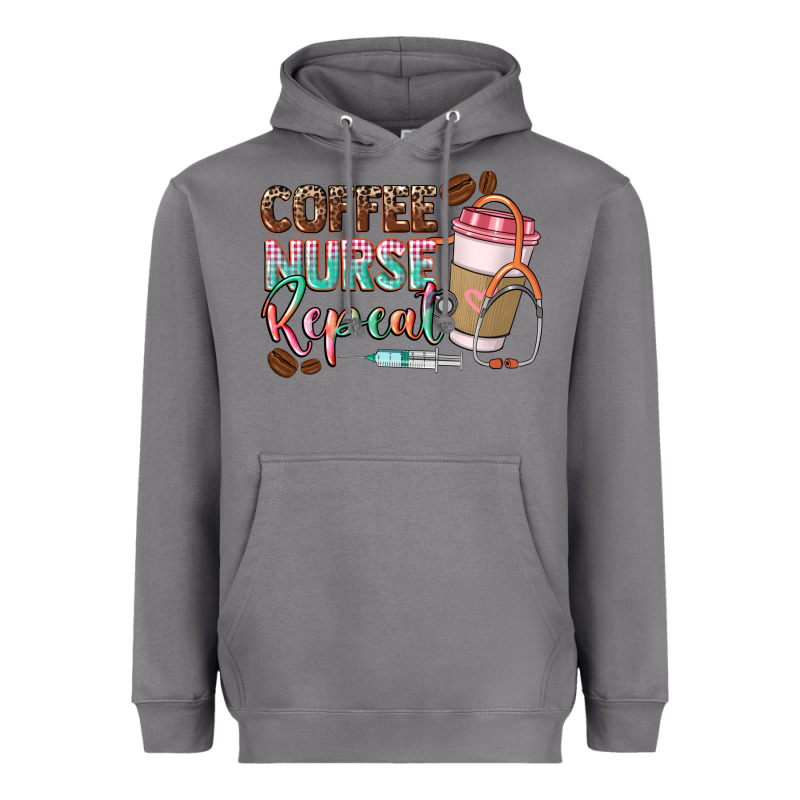 Coffee Nurse Repeat Heavyweight Hoodie by CowGirlArtShop | Teevron