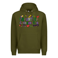 Army Green volunteer coordinator mardi gras cowgirl Premium Hoodie - CowGirlArtShop