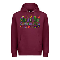 Burgundy volunteer coordinator mardi gras cowgirl Premium Hoodie - CowGirlArtShop
