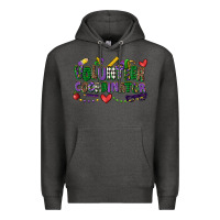 Charcoal Heather volunteer coordinator mardi gras cowgirl Premium Hoodie - CowGirlArtShop