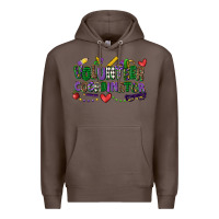 Coffee volunteer coordinator mardi gras cowgirl Premium Hoodie - CowGirlArtShop