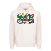 Pale Pink volunteer coordinator mardi gras cowgirl Premium Hoodie - CowGirlArtShop