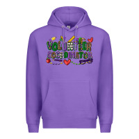 Purple volunteer coordinator mardi gras cowgirl Premium Hoodie - CowGirlArtShop