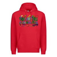 Red volunteer coordinator mardi gras cowgirl Premium Hoodie - CowGirlArtShop