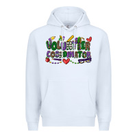White volunteer coordinator mardi gras cowgirl Premium Hoodie - CowGirlArtShop