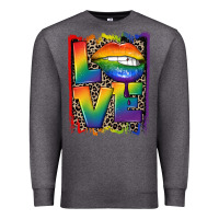 Charcoal Heather Love pride Premium Sweatshirt - CowGirlArtShop