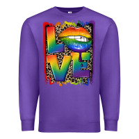 Purple Love pride Premium Sweatshirt - CowGirlArtShop