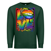 Sports Green Love pride Premium Sweatshirt - CowGirlArtShop