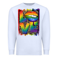 White Love pride Premium Sweatshirt - CowGirlArtShop