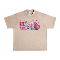 French Oak lash hustler with eyelashes coffee cups Urban Heavy Tee - NancyCooperArtShop