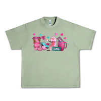 Oil Green lash hustler with eyelashes coffee cups Urban Heavy Tee - NancyCooperArtShop