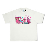 Pistachio lash hustler with eyelashes coffee cups Urban Heavy Tee - NancyCooperArtShop