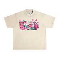 Sandshell lash hustler with eyelashes coffee cups Urban Heavy Tee - NancyCooperArtShop