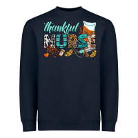 Navy thankful nurse Heavyweight Sweatshirt - BundleAndBundleShop