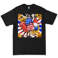 Black patriotic popsicles and sunflowers Premium Tee - BundleAndBundleShop