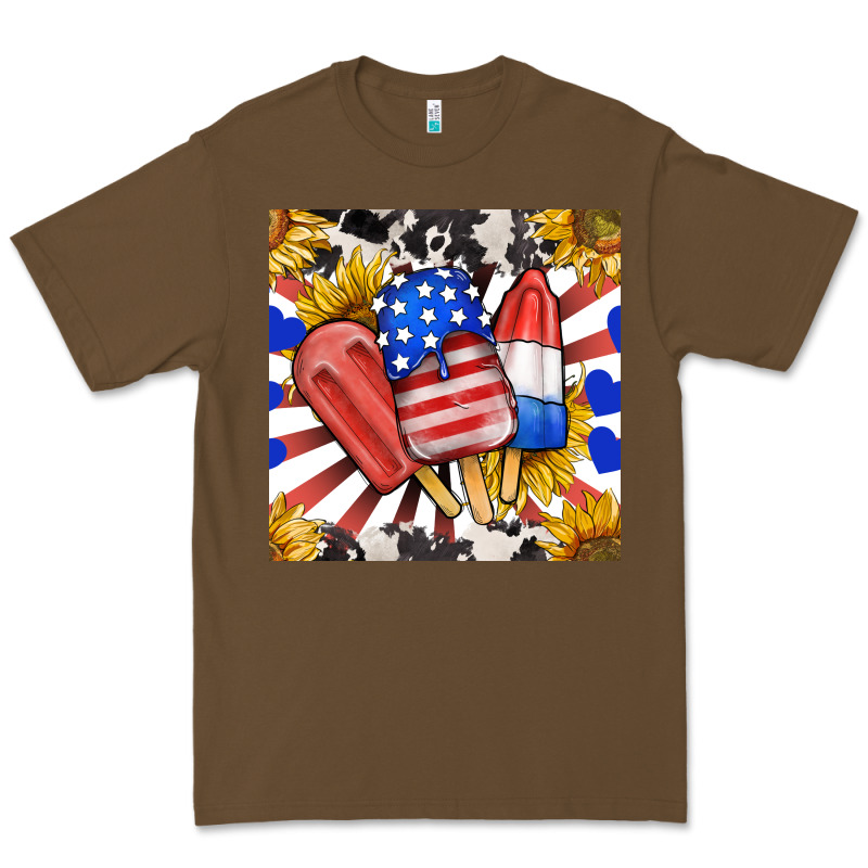 Patriotic Popsicles And Sunflowers Premium Tee by BundleAndBundleShop | Teevron