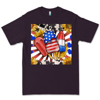 Plum patriotic popsicles and sunflowers Premium Tee - BundleAndBundleShop