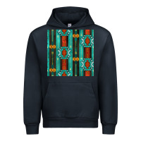 Navy native american aztec seamless pattern 5 Urban Hoodie - BundleAndBundleShop