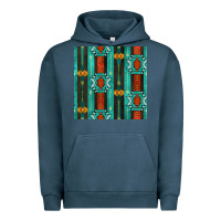 Pigment Midnight Navy native american aztec seamless pattern 5 Urban Hoodie - BundleAndBundleShop