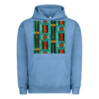Pigment Pebble Blue native american aztec seamless pattern 5 Urban Hoodie - BundleAndBundleShop