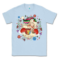 Dusty Blue mexican christmas santa Classic Tee - MaliasSmallBusiness