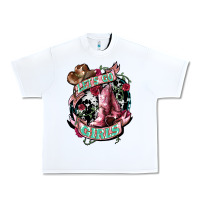 White lets go girls cowboy boots cowgirl Urban Heavy Tee - NancyCooperArtShop