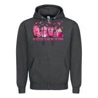 Smoke In October We Wear Pink with Breast Cancer Coffee Zipper Hoodie - texasbilliewilder