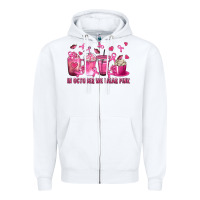 White In October We Wear Pink with Breast Cancer Coffee Zipper Hoodie - texasbilliewilder