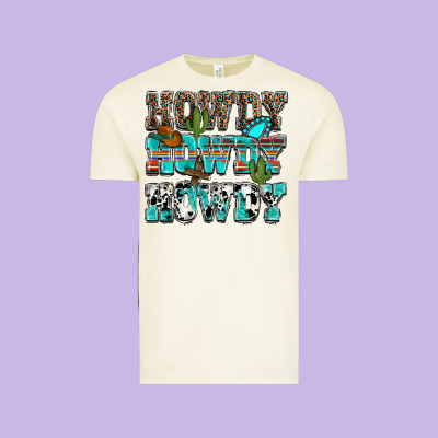 Western Howdy Howdy Howdy Vintage Tee Designed By Nancycooperartshop