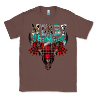Chestnut merry christmas bull skull Classic Tee - CowhideDigitalArt