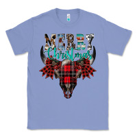 Colony Blue merry christmas bull skull Classic Tee - CowhideDigitalArt
