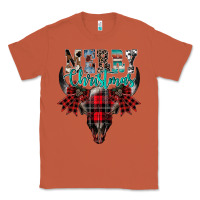 Copper merry christmas bull skull Classic Tee - CowhideDigitalArt