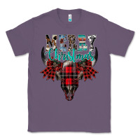 Lavender merry christmas bull skull Classic Tee - CowhideDigitalArt