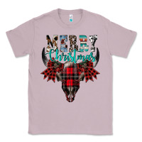 Lilac merry christmas bull skull Classic Tee - CowhideDigitalArt