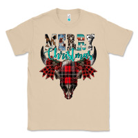 Mushroom merry christmas bull skull Classic Tee - CowhideDigitalArt