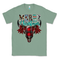Sage merry christmas bull skull Classic Tee - CowhideDigitalArt
