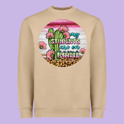 My Students Are On Point Round Earring Heavyweight Sweatshirt Designed By Bundleandbundleshop