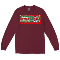 Burgundy christmas vibes only Long Sleeve Tee - BundleAndBundleShop