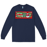Navy christmas vibes only Long Sleeve Tee - BundleAndBundleShop