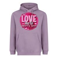 Lavender Love more worry less Valentine's Day Heavyweight Hoodie - HowdyJamesFarm