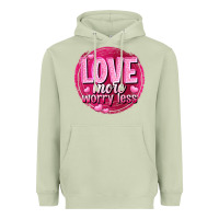 Matcha Love more worry less Valentine's Day Heavyweight Hoodie - HowdyJamesFarm