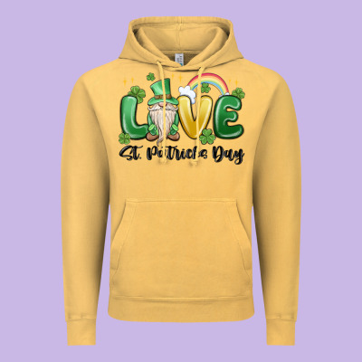 Love St. Patricks Day Gnome Vintage Hoodie Designed By Maliassmallbusiness